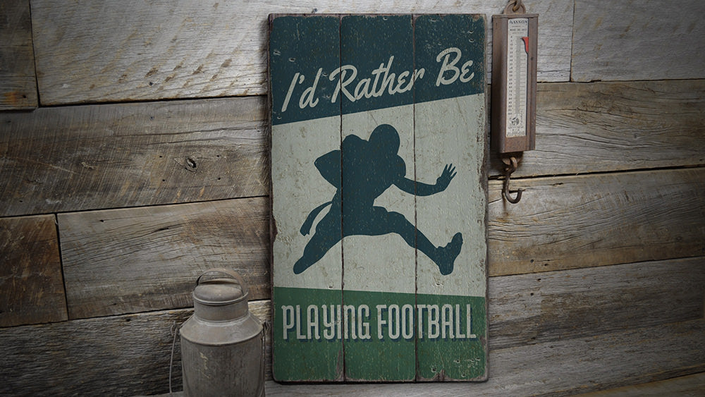 Running Back Rustic Wood Sign