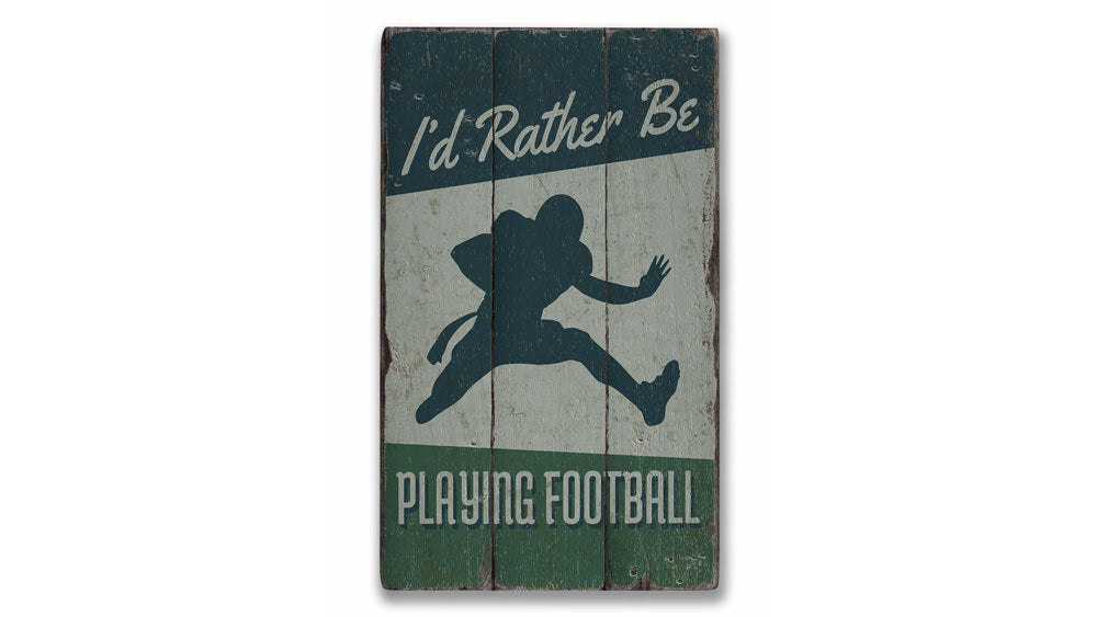 Running Back Rustic Wood Sign