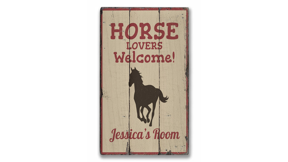 Horse Lover Rustic Wood Sign