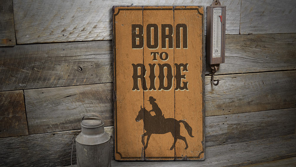 Born to Ride Rustic Wood Sign