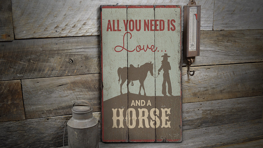 Horse Quote Rustic Wood Sign