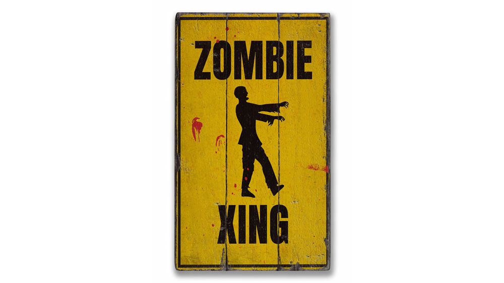 Zombie Crossing Rustic Wood Sign