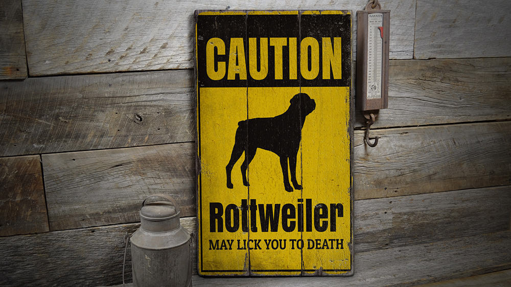 Rottweiler Rustic Wood Sign