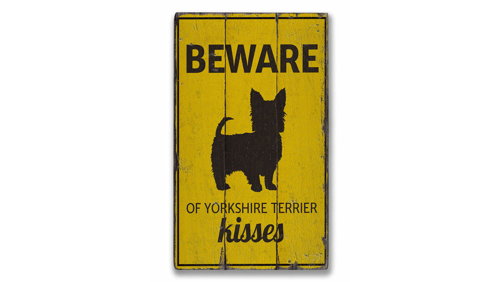 Yorkshire Terrier Rustic Wood Sign
