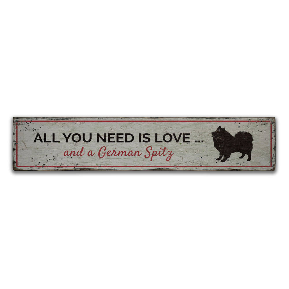 Love Dog Vintage Wood Sign
