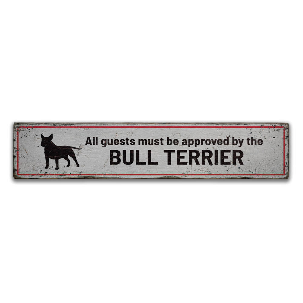 Bull Terrier Home Vintage Wood Sign