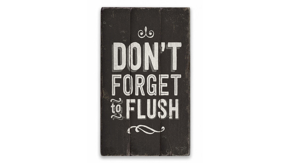Flush Rustic Wood Sign