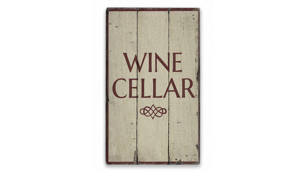Home Wine Cellar Rustic Wood Sign