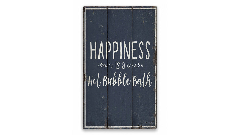 Bubble Bath Rustic Wood Sign