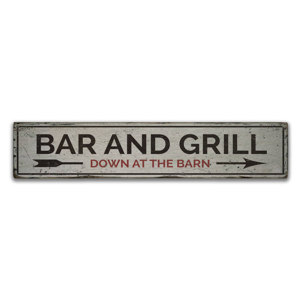Bar and Grill Vintage Wood Sign