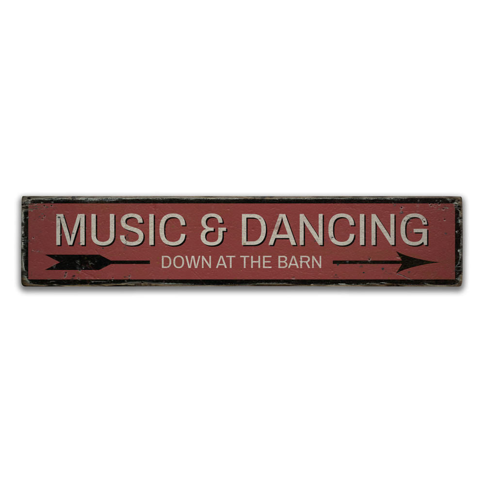 Dancing Barn Vintage Wood Sign