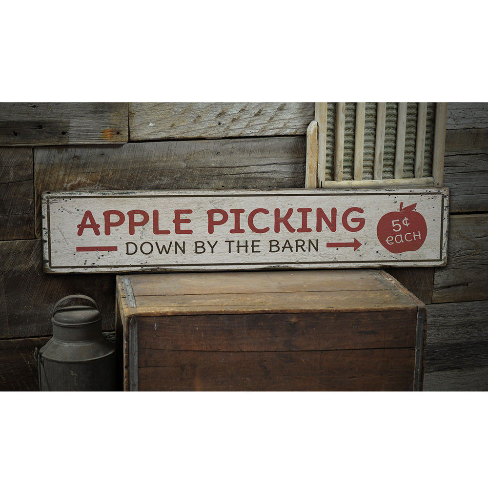 Apple Rustic Wood Sign