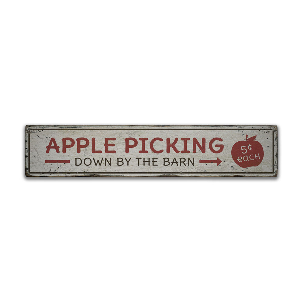 Apple Rustic Wood Sign