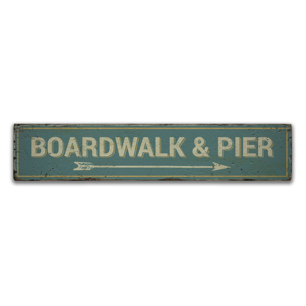 Boardwalk & Pier Vintage Wood Sign