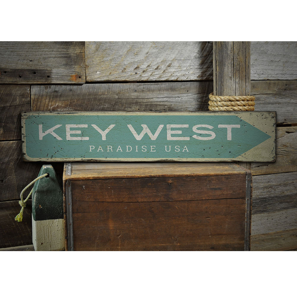 Key West Vintage Wood Sign