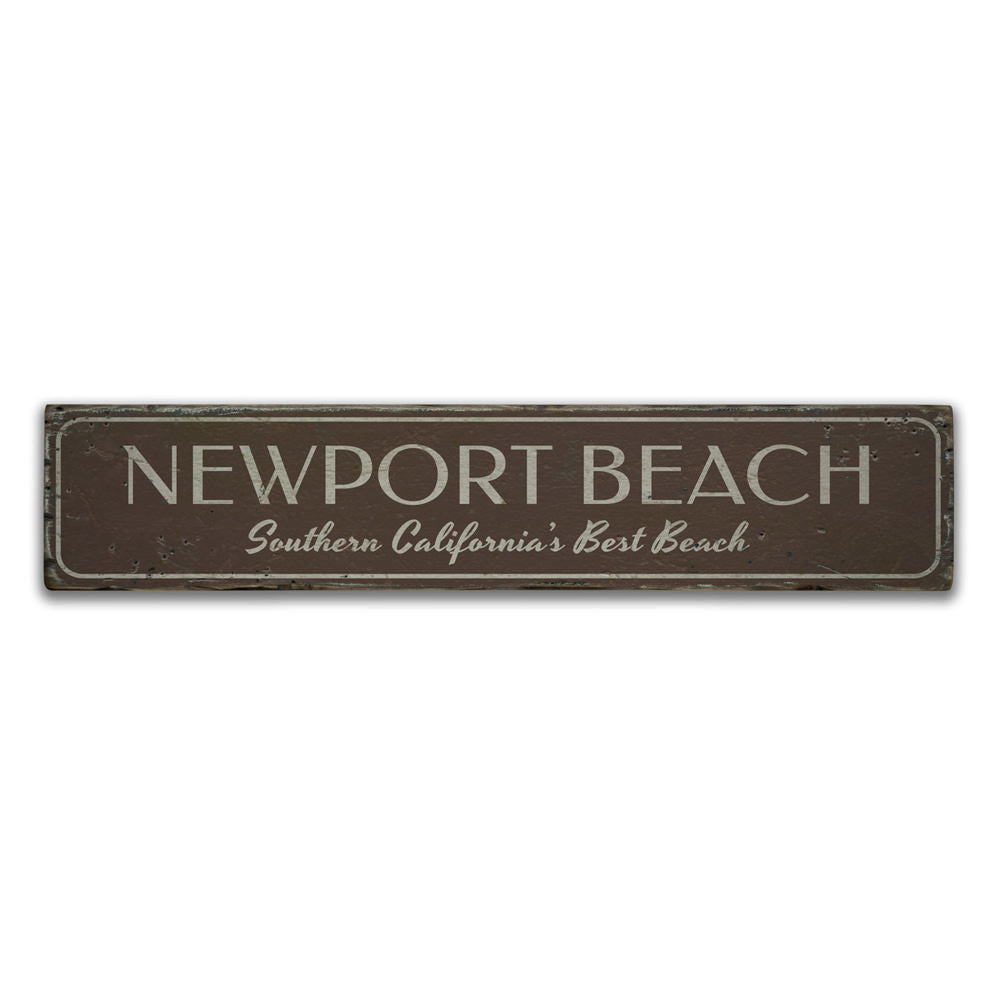 Newport Beach Vintage Wood Sign
