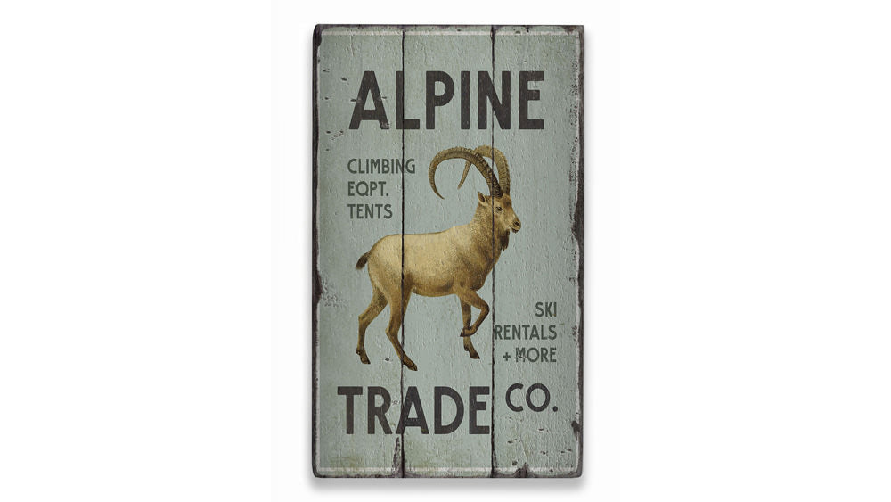 Alpine Trade Company Vintage Wood Sign