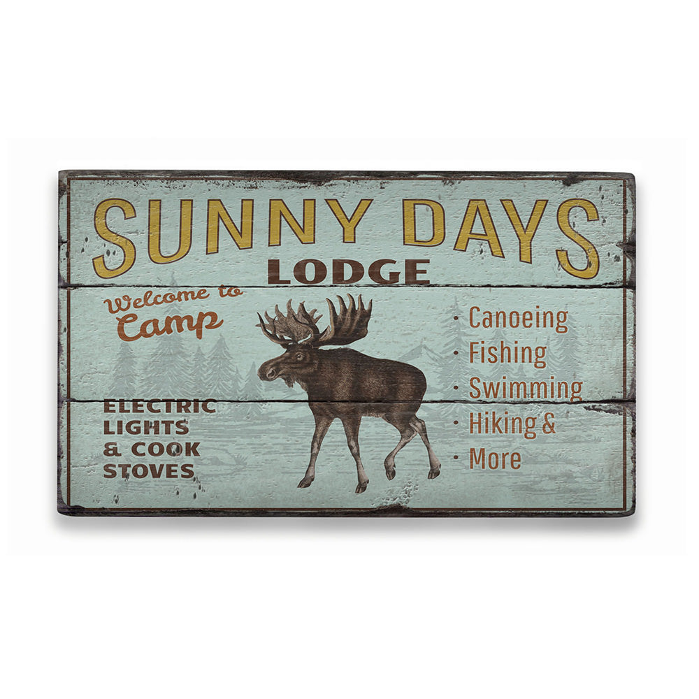 Lodge Name Rustic Wood Sign