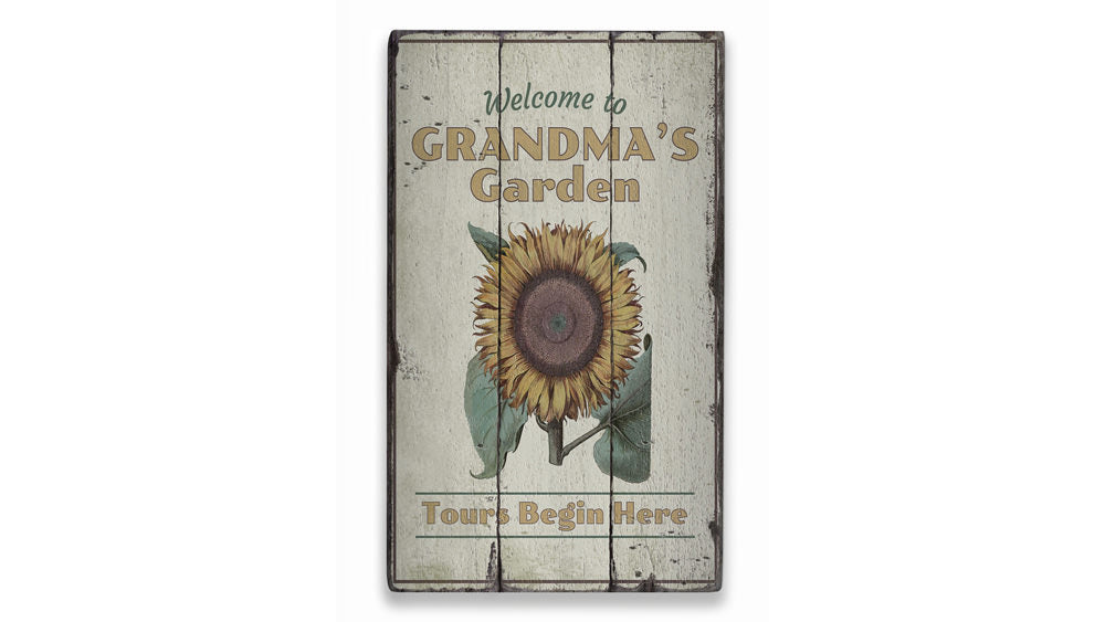 Grandma's Garden Rustic Wood Sign