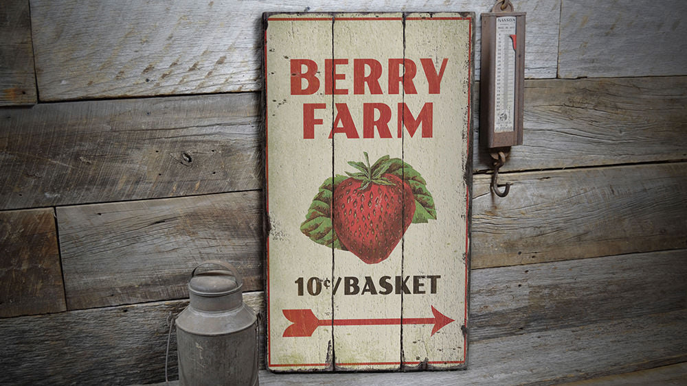 Berry Farm Rustic Wood Sign