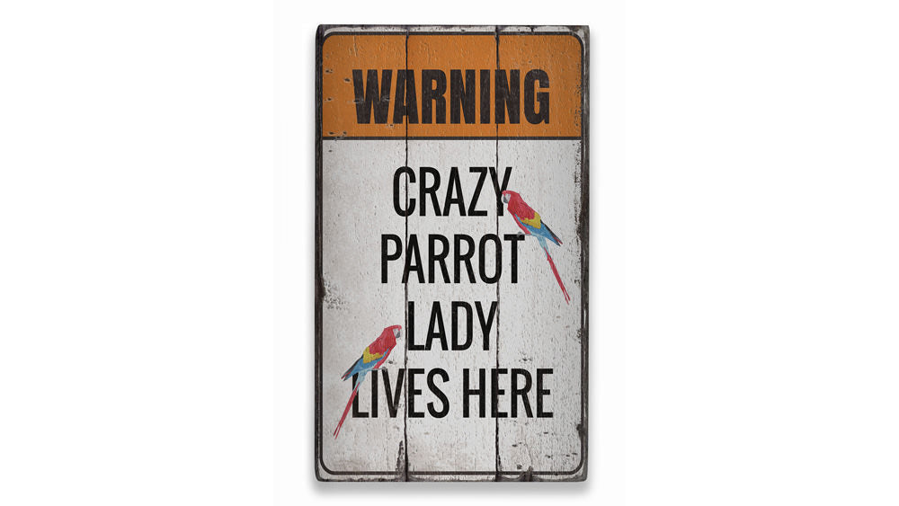 Parrot Rustic Wood Sign