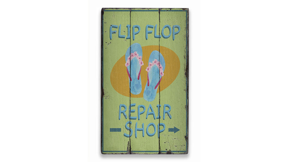 Shoe Repair Shop Rustic Wood Sign