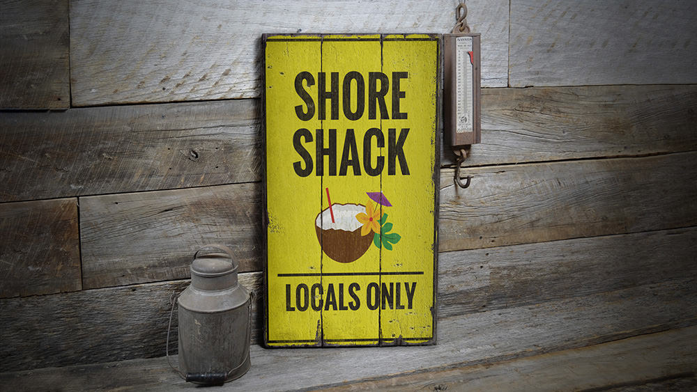 Shore Shack Vintage Wood Sign