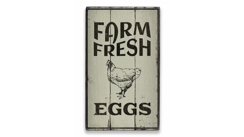 Egg Farm Rustic Wood Sign
