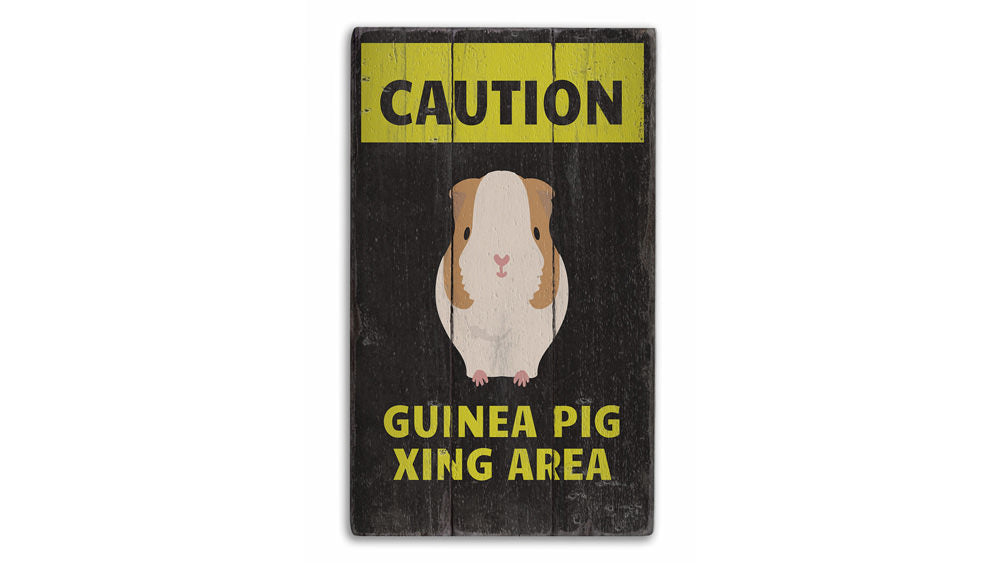 Guinea Pig Rustic Wood Sign