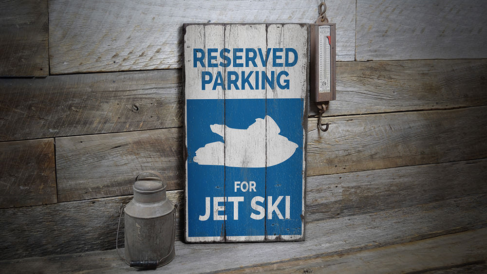 Jet Ski Rustic Wood Sign