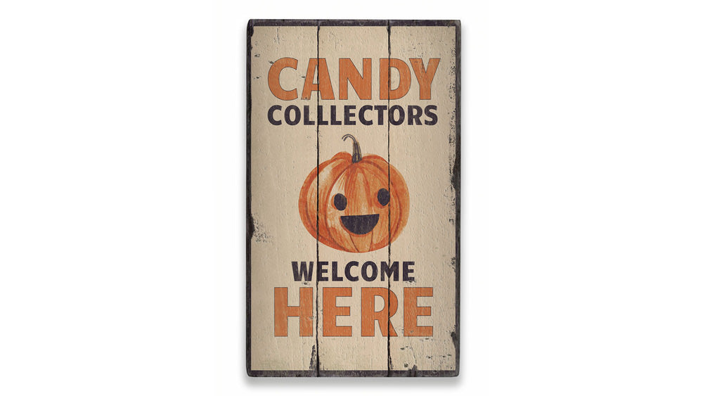 Candy Collectors Rustic Wood Sign