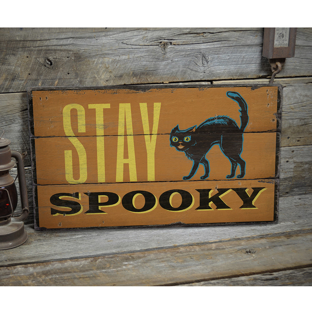 Stay Spooky Rustic Wood Sign