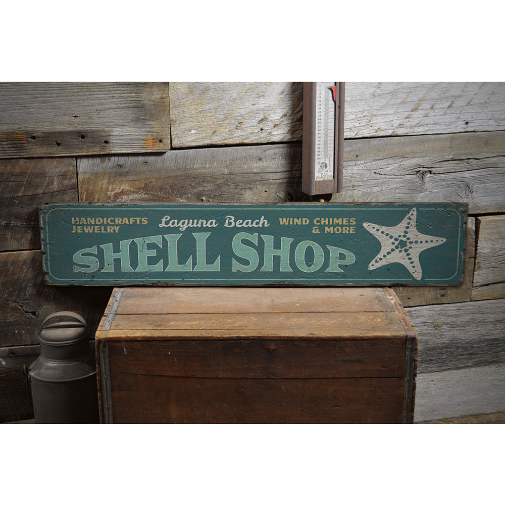 Shell Shop Vintage Wood Sign