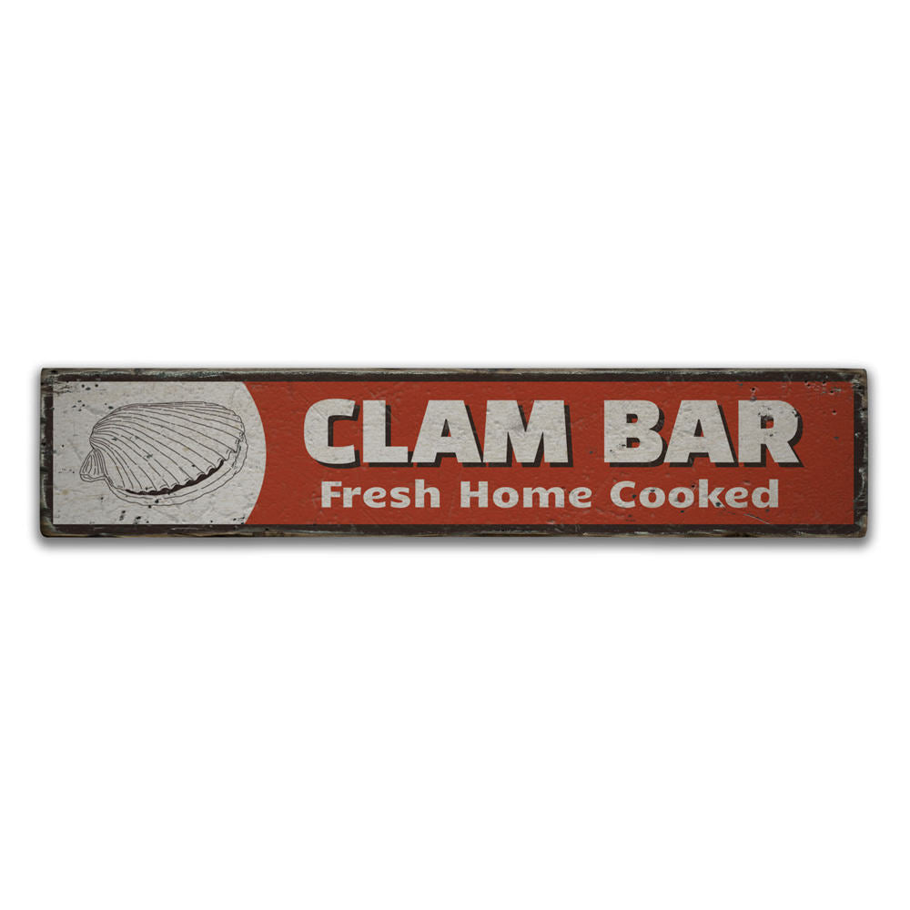 Clam Bar Vintage Wood Sign