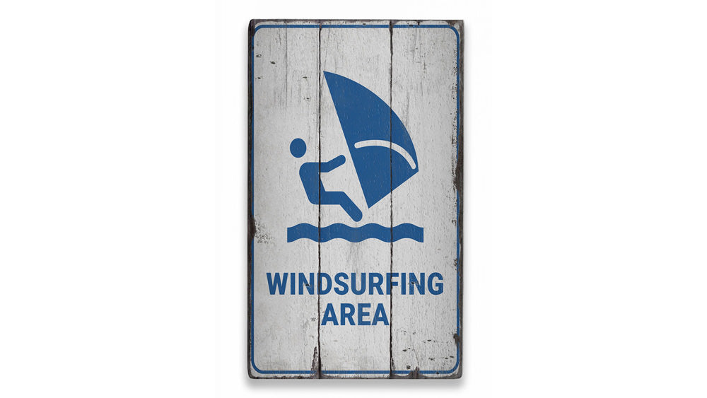 Windsurfing Rustic Wood Sign