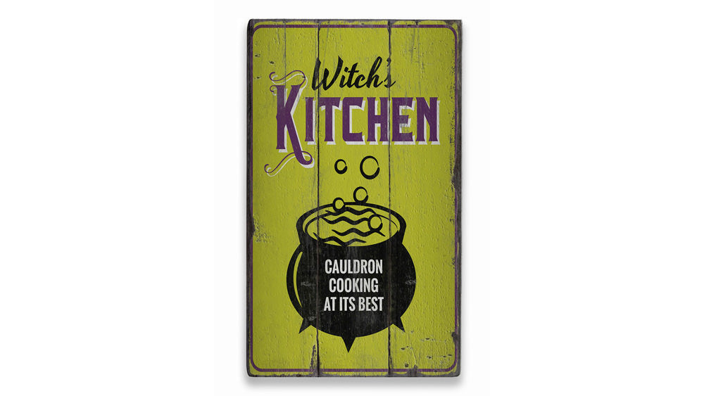 Witchs Kitchen Rustic Wood Sign