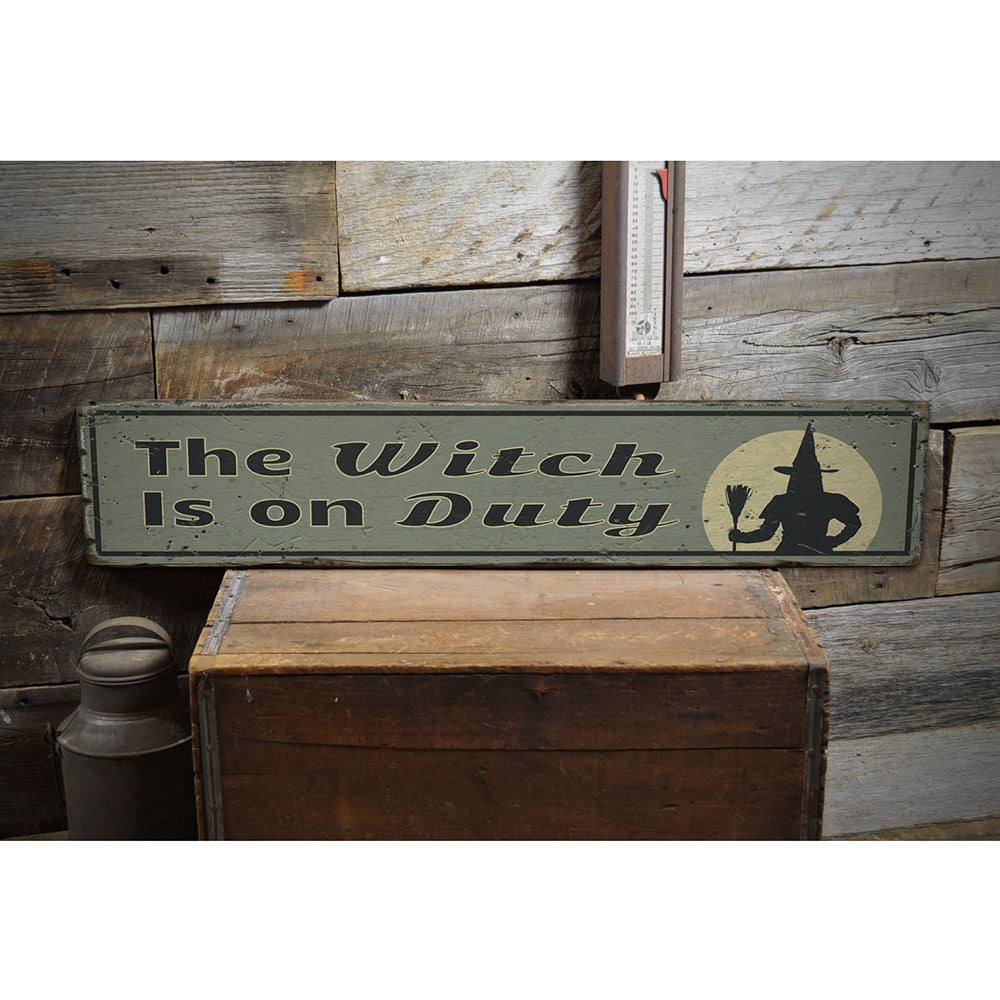 Wicked Witch Vintage Wood Sign