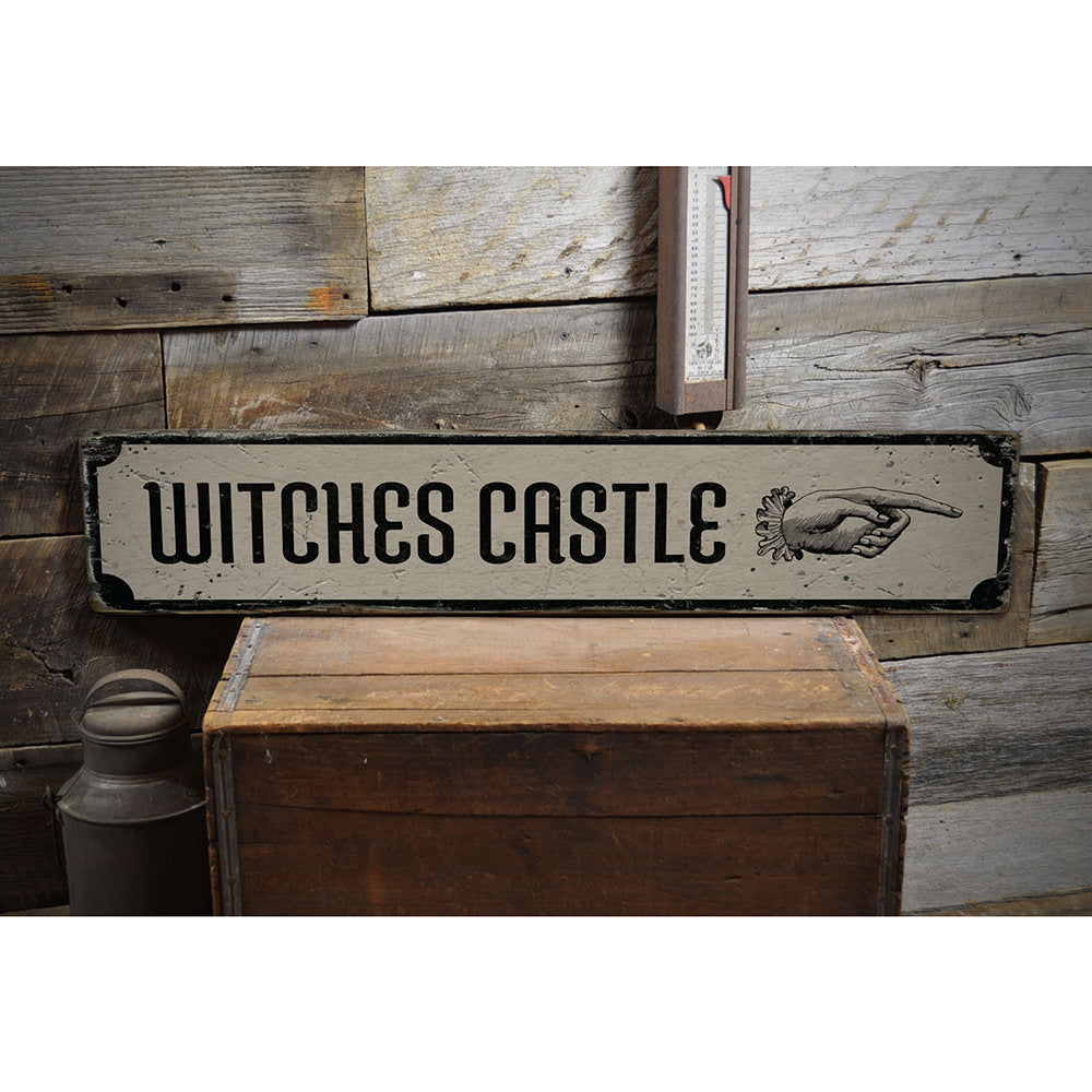 Witchs Castle Vintage Wood Sign