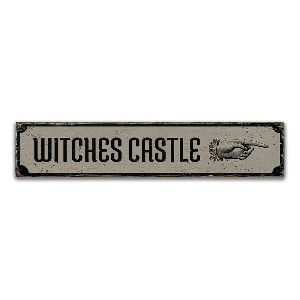 Witchs Castle Vintage Wood Sign