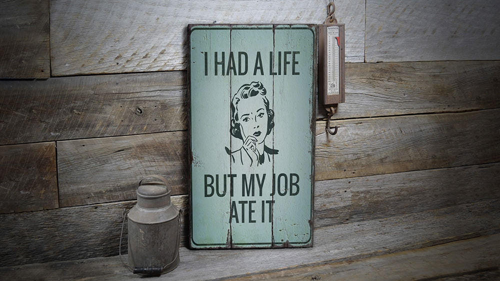Funny Adulting Rustic Wood Sign