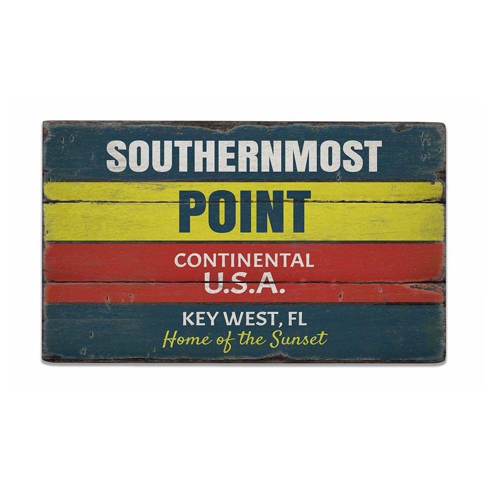 Southernmost Point Rustic Wood Sign