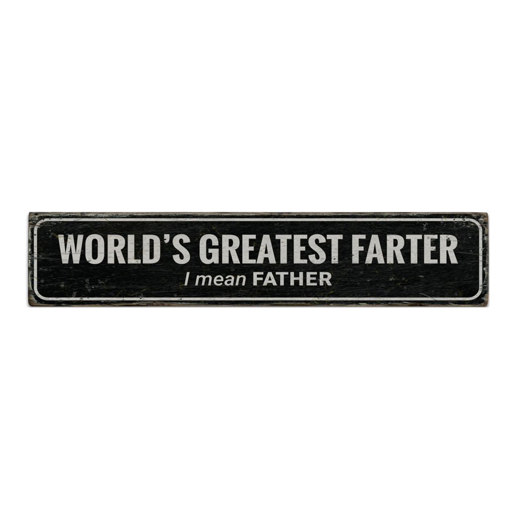 Greatest Farter Vintage Wood Sign