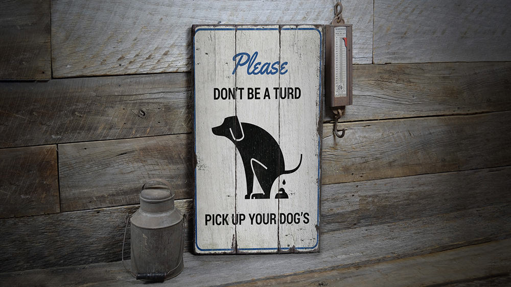Dont Be a Turd Rustic Wood Sign